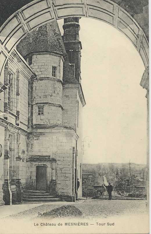 Mesnières-en-Bray (76), le Château, la Tour Sud